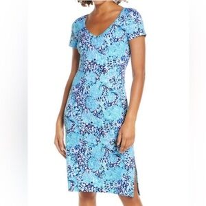 Lilly Pulitzer Malin Dress In Light Aqua Spritz